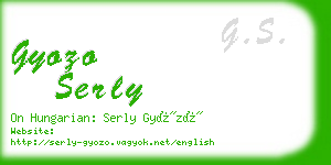 gyozo serly business card